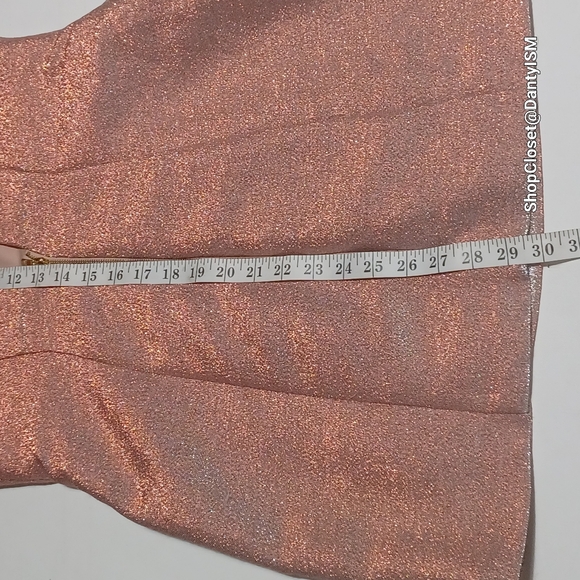 Express Pink Metallic Short Sleeve Dress Sz 8 - Picture 9 of 12